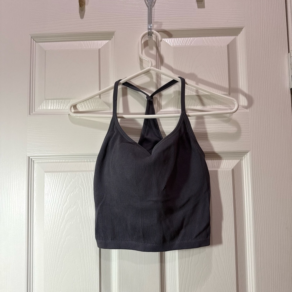Wishlist Charcoal Grey Ribbed Tank Top